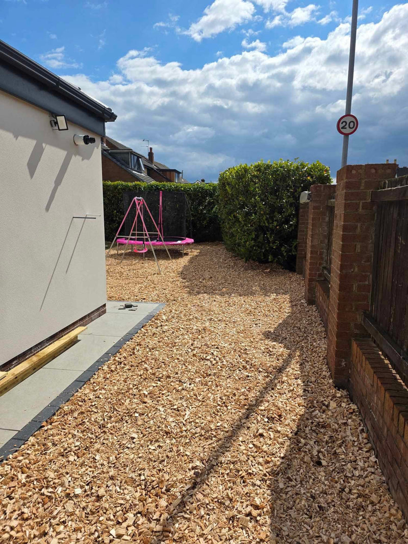 Load image into Gallery viewer, Garden &amp; Play Area Safe Wood Chip Mulch 850 - 1600 Litre Bag
