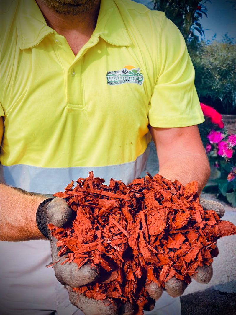 Load image into Gallery viewer, Red Decorative Garden Bark Mulch
