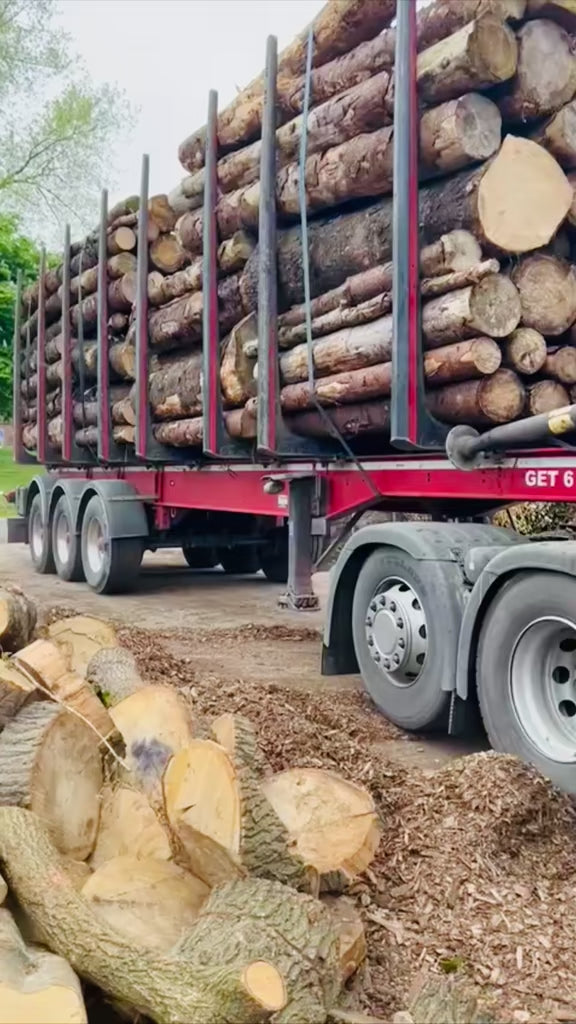 Load and play video in Gallery viewer, Seasoned Ash Firewood Logs Flat Level Load
