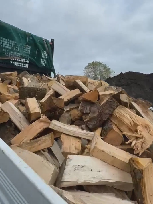 Seasoned Ash Firewood Logs Flat Level Load